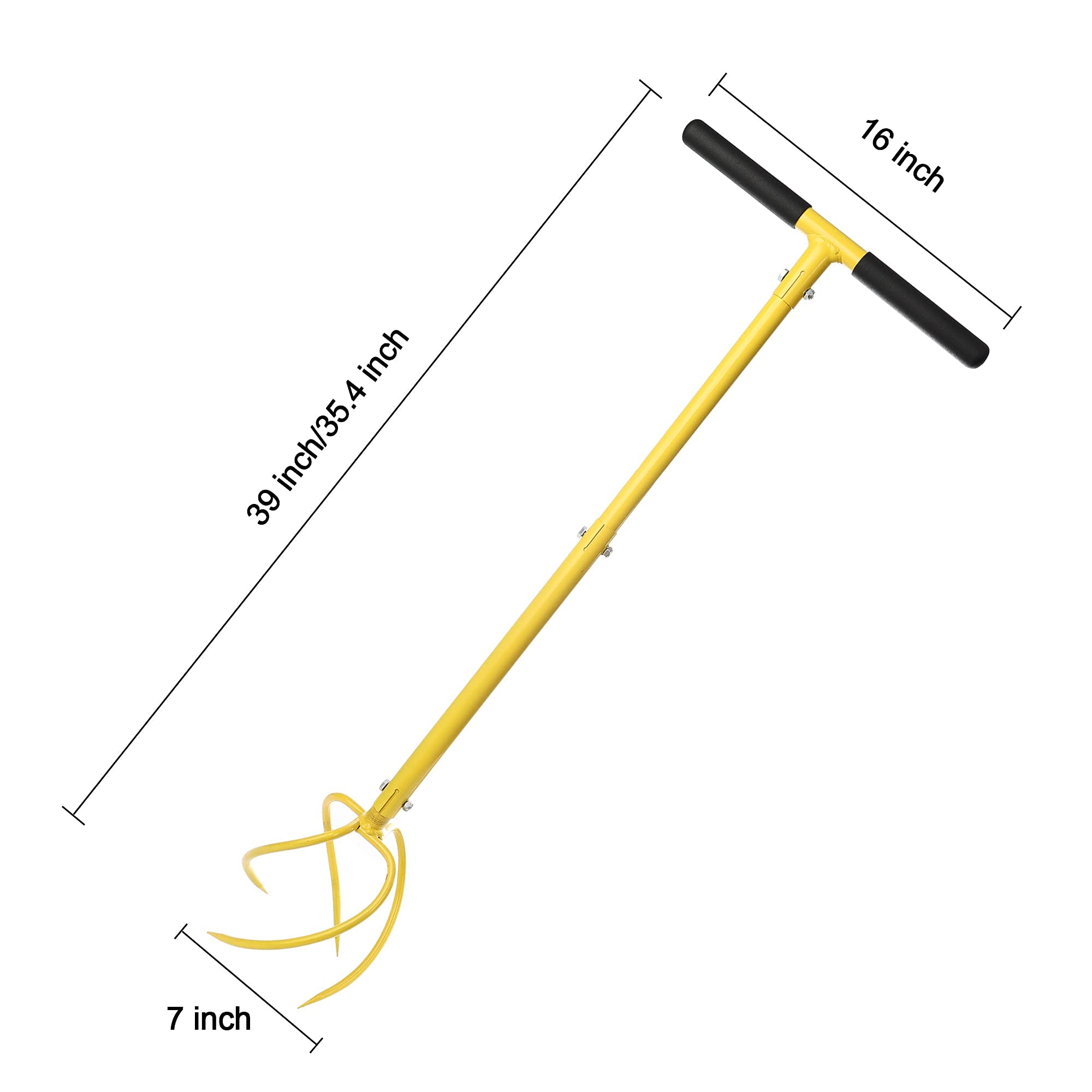 BARAYSTUS garden tiller adjustable height for comfortable work.