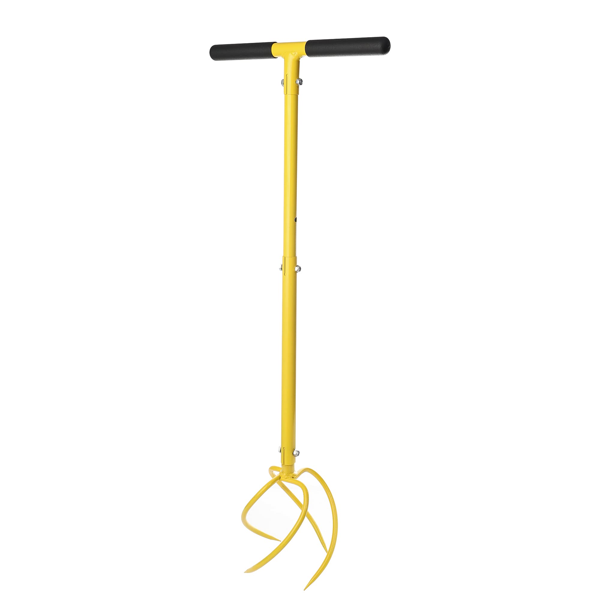 BARAYSTUS garden tiller with deep-dig tines loosens soil quickly.