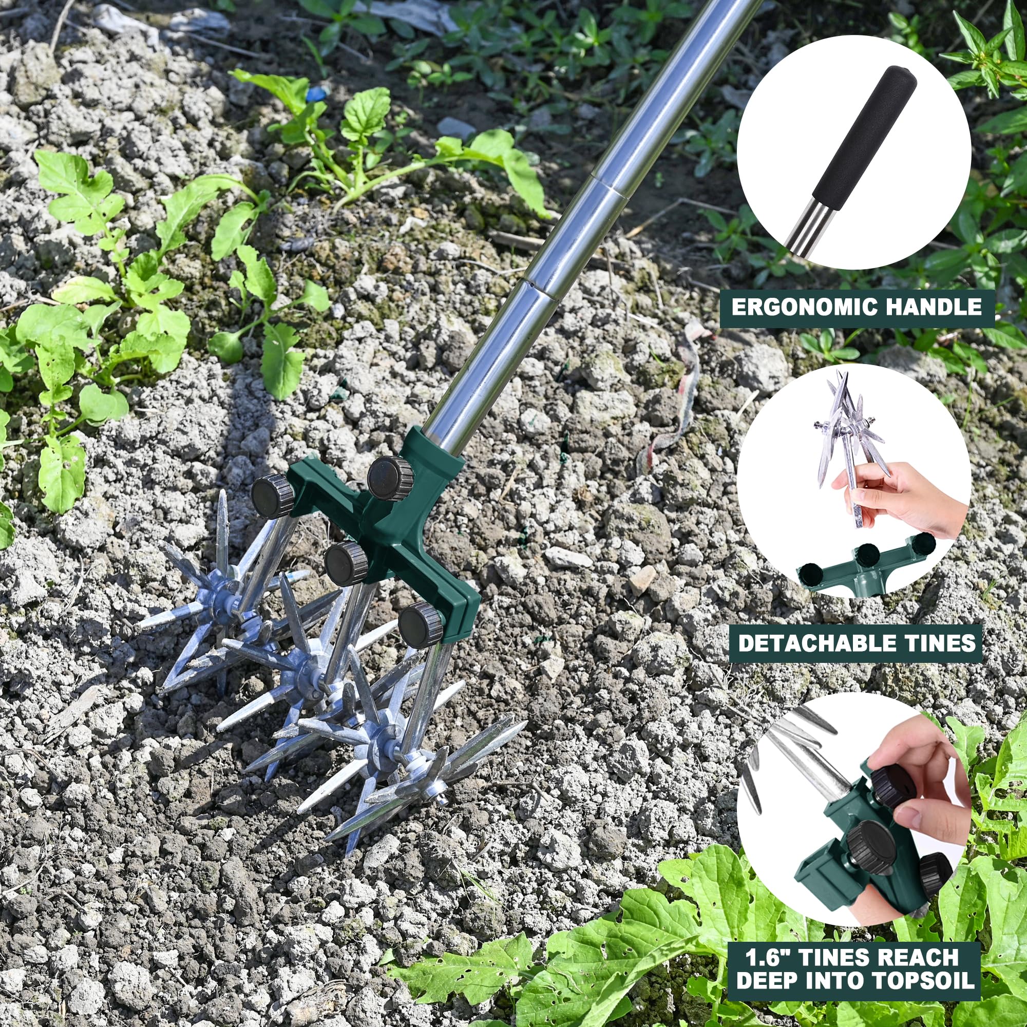 BARAYSTUS Lawn Tiller assembly and disassembly for easy storage after use.