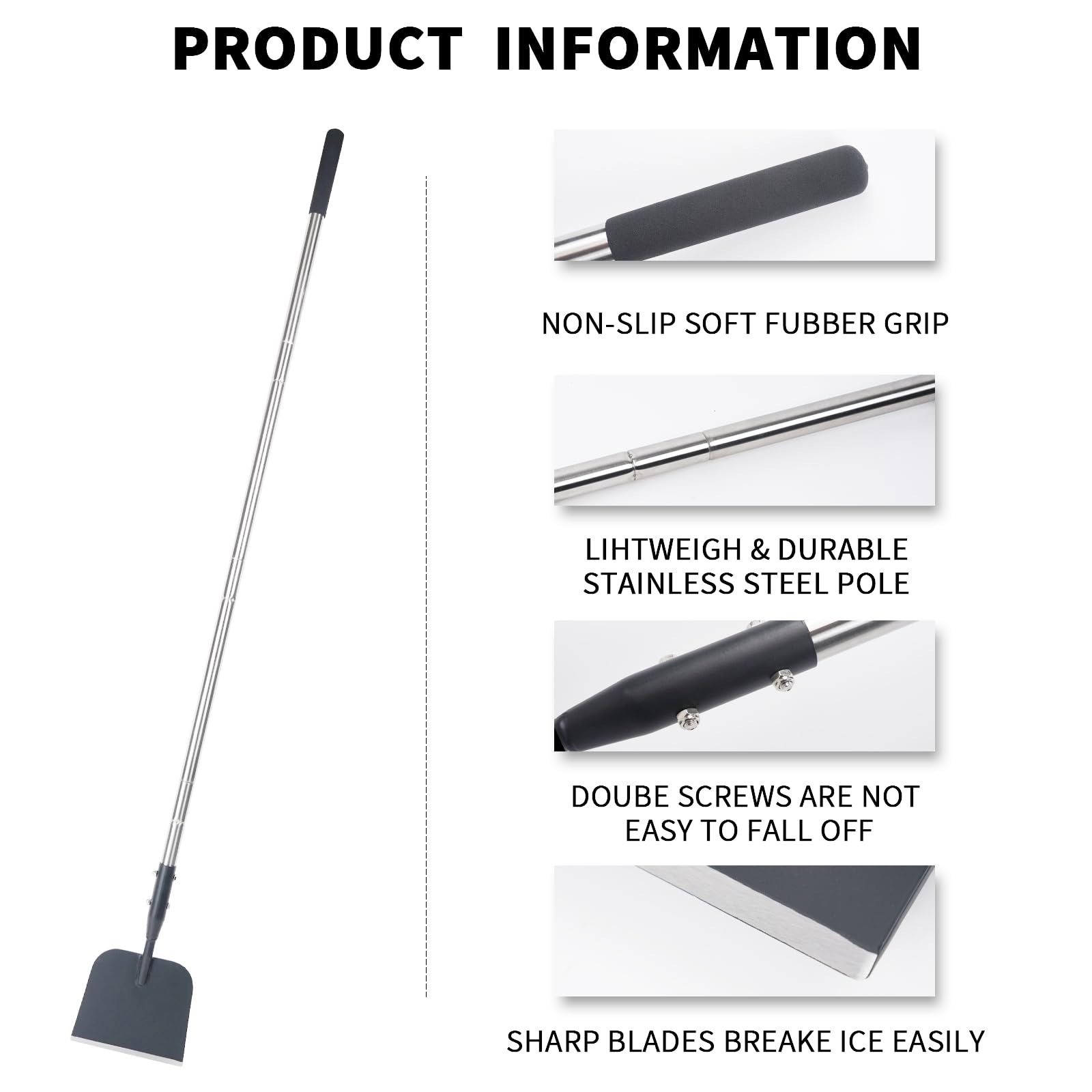 BARAYSTUS lightweight snow shovel for quick, portable snow cleanup