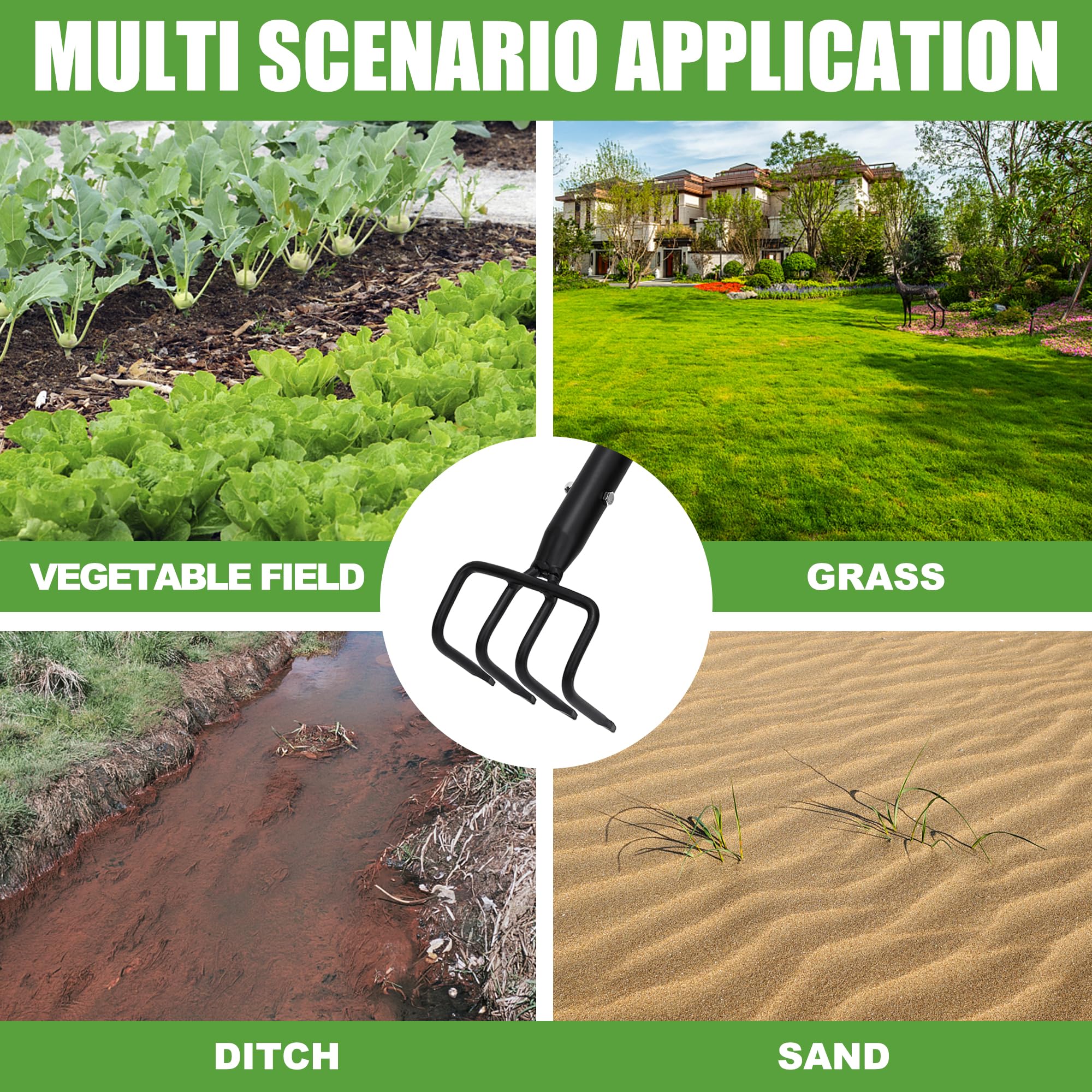 BARAYSTUS multi-purpose garden cultivator handles weeding, loosening, and bed prep.