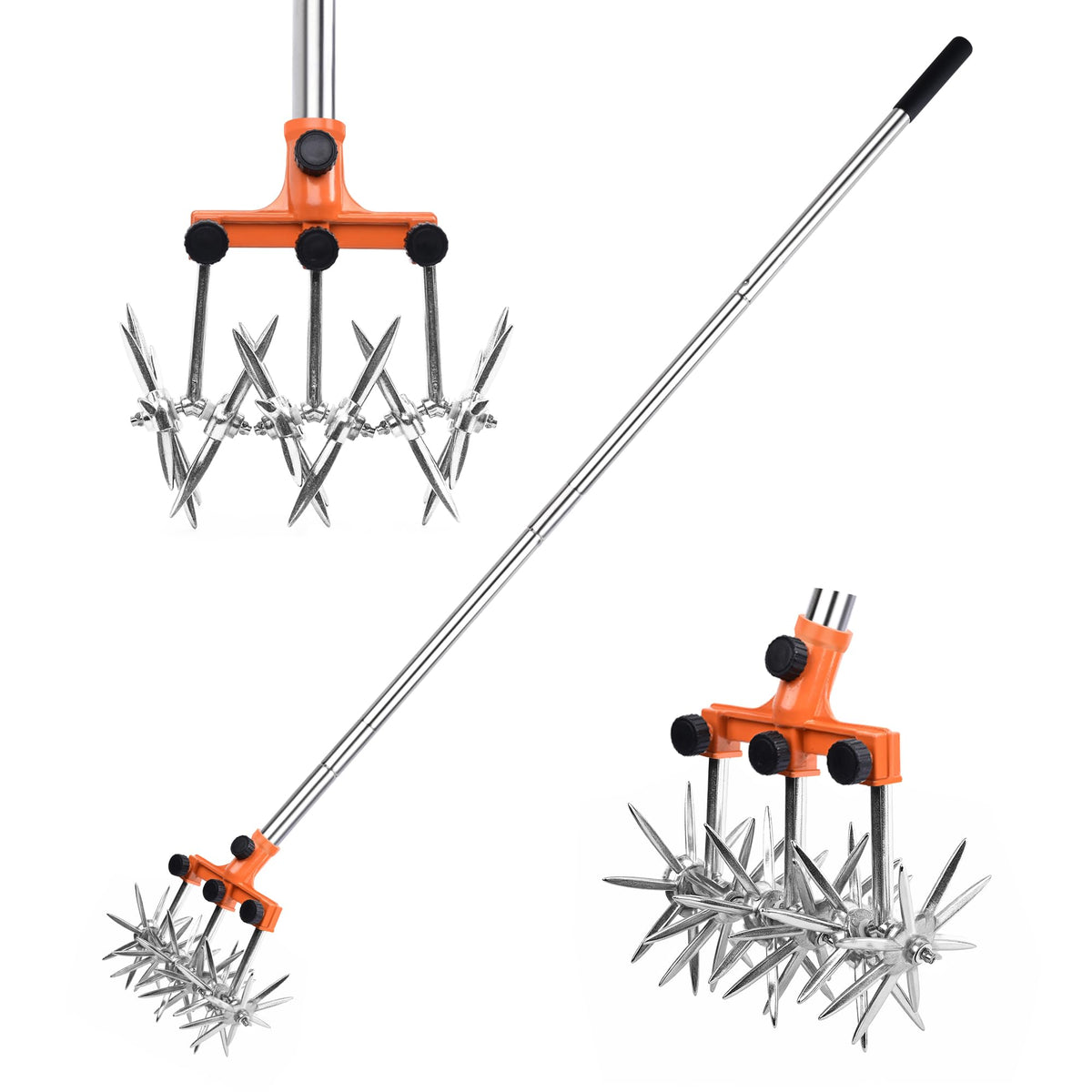 BARAYSTUS rotary cultivator with adjustable handle for comfortable soil work