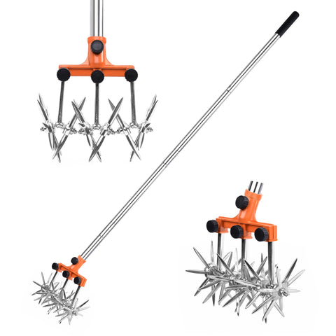 BARAYSTUS rotary cultivator with adjustable handle for comfortable soil work