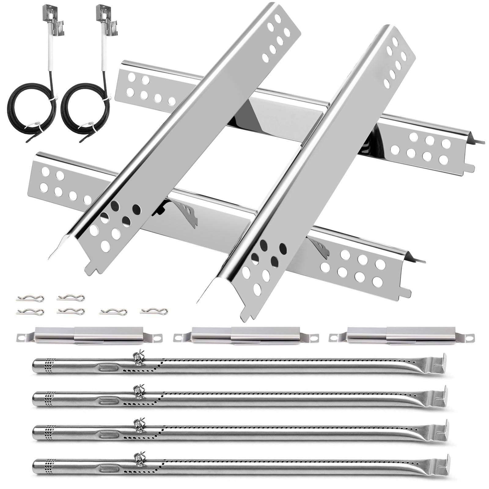Barbqtime burner kit for Char-Broil 4-burner grills enhances even heat distribution
