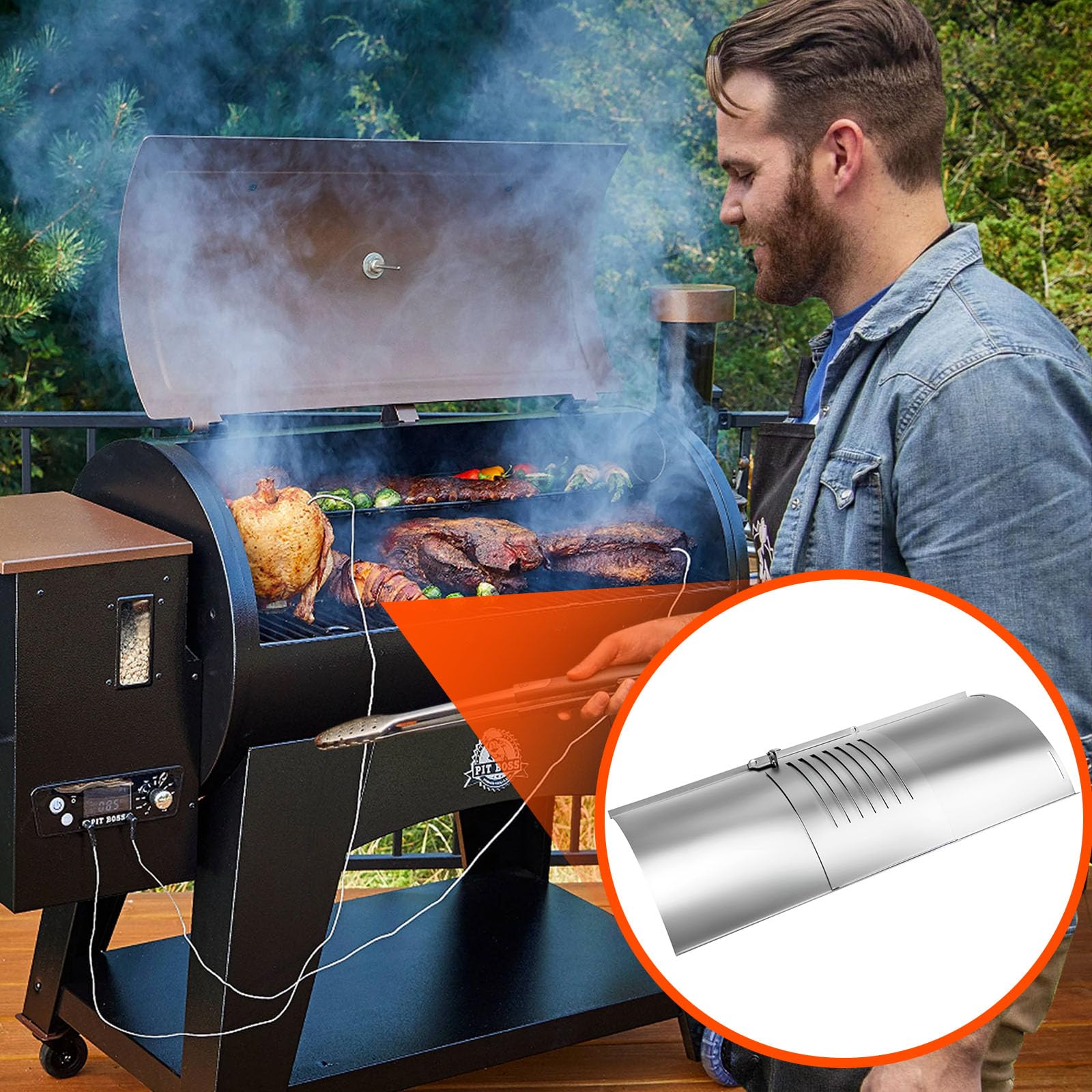 Barbqtime durable-steel construction withstands high temperatures for longevity