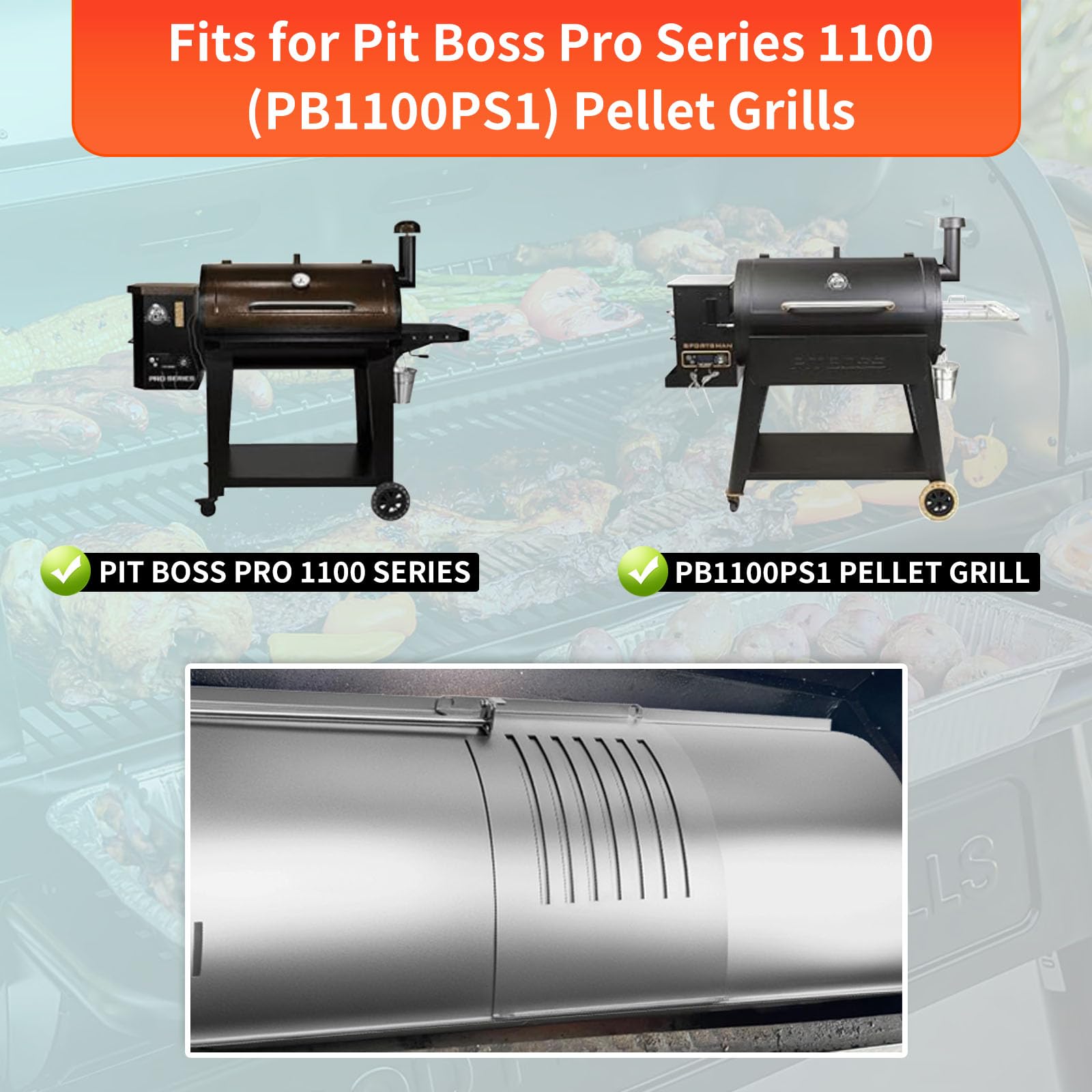 Barbqtime kit grease-flow design channels drippings away for a cleaner grill area