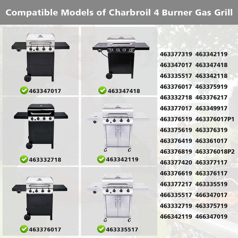 Barbqtime heat plate set for Char-Broil 4-burner grills improves durability and cleanup