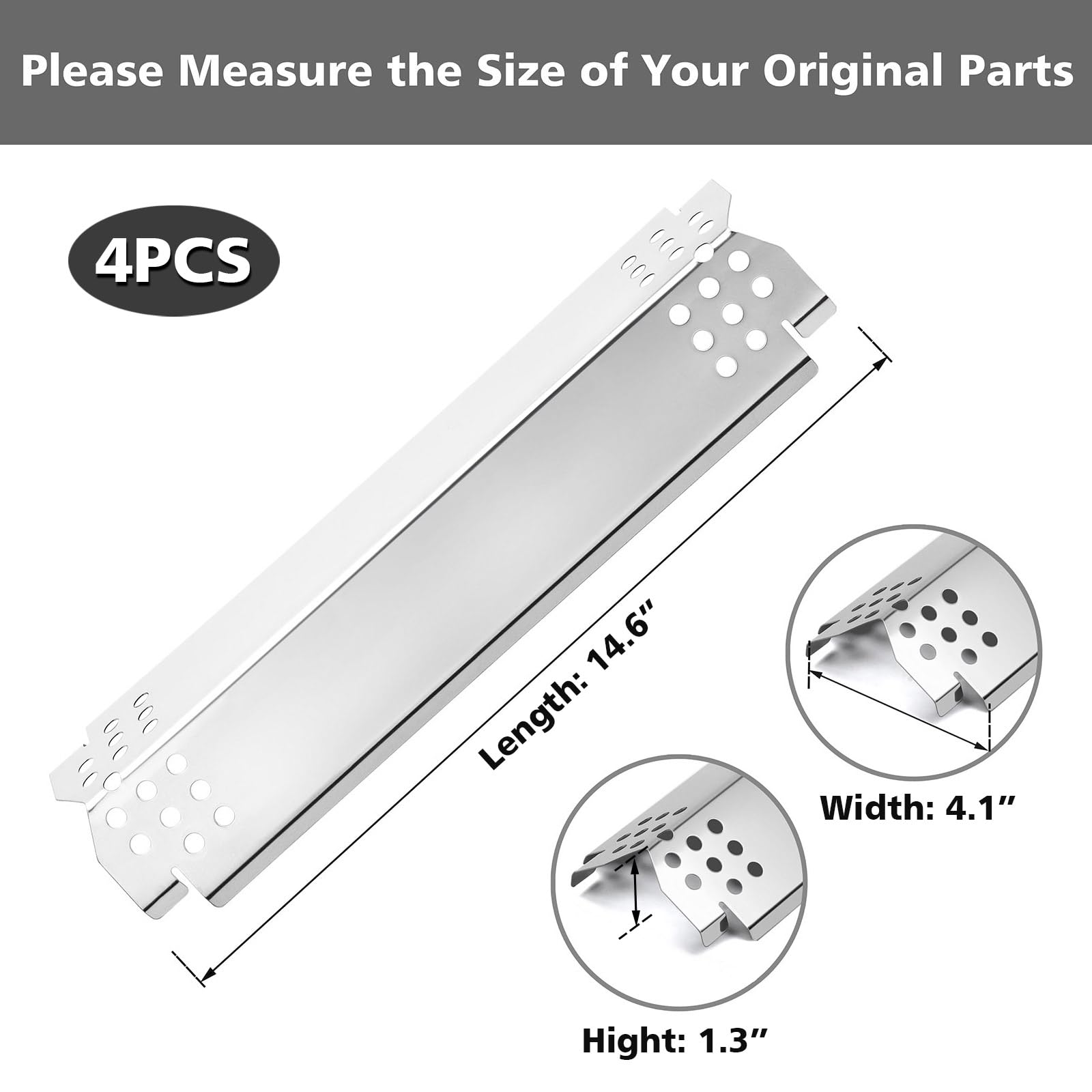Barbqtime Nexgrill heat plate 4-pack highlighting easy cleanup and long wear.