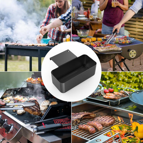 Barbqtime quick-install grease cup simplifies setup on Blackstone griddles.