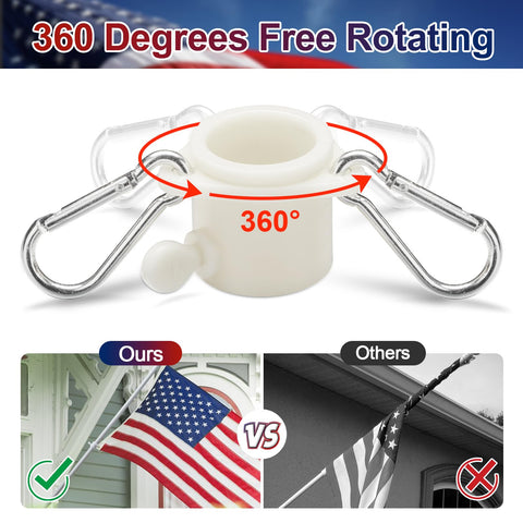 Barcetine anti-wrap flag rings ensure tangle-free display and smooth flag movement.
