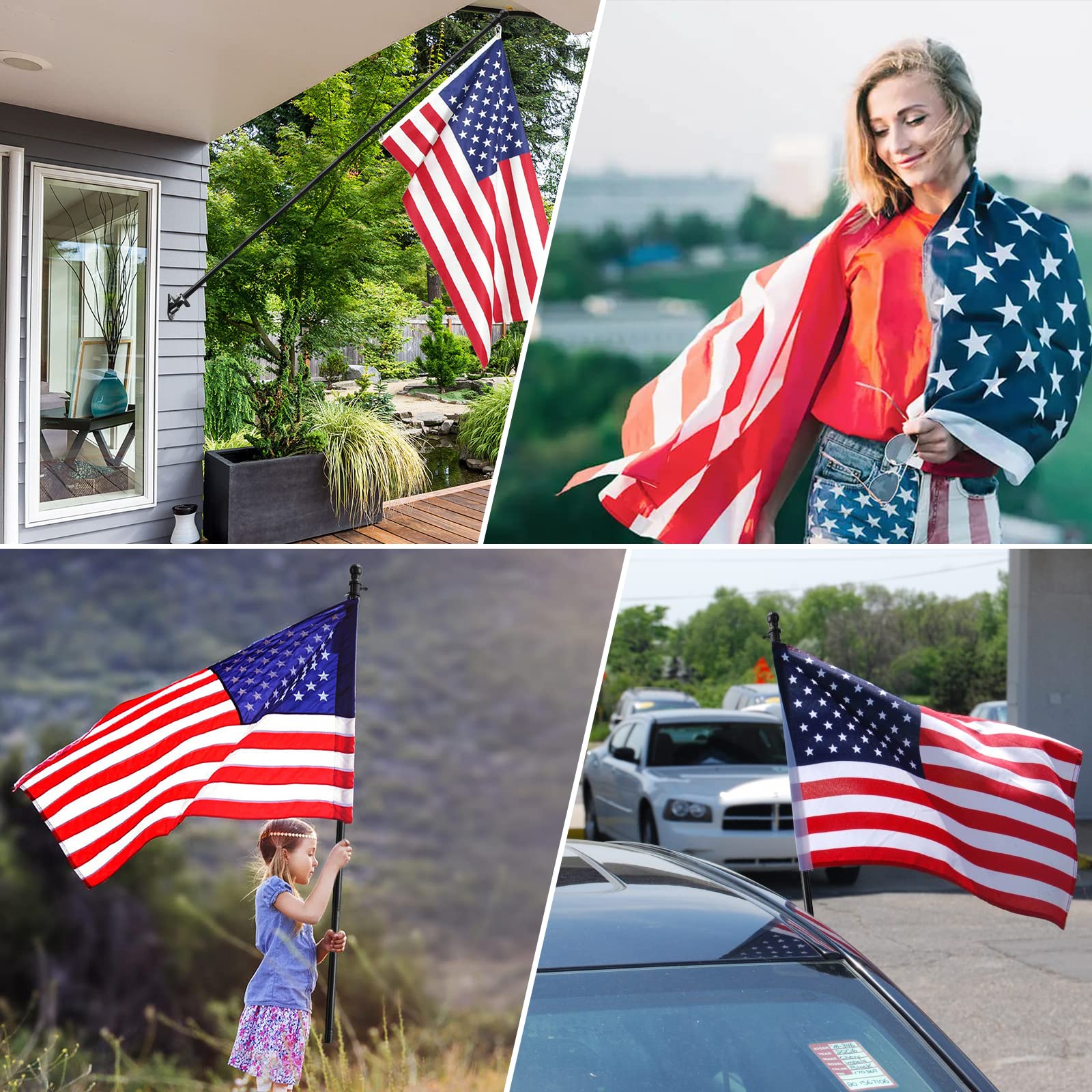 Barcetine 3x5 flag kit suitable for trucks, boats, and patios.