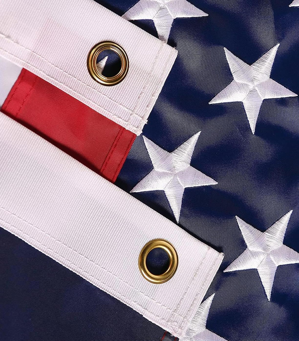 Barcetine embroidered US flag 4x6 adds authentic detail to outdoor display.