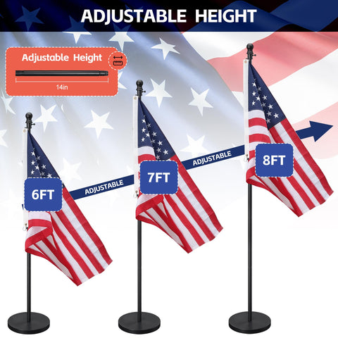 Barcetine 360-degree rotation rings keep flags neat and untangled