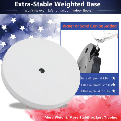 Barcetine flag stand height adjustable from 6 to 8 feet for versatile spaces