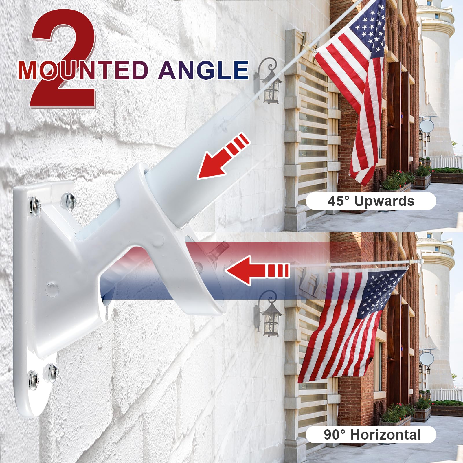 Barcetine flag pole kit shown outdoors providing a sturdy patriotic display.
