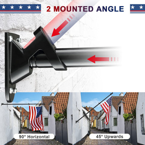 Barcetine outdoor flag pole kit on porch ready for quick setup.