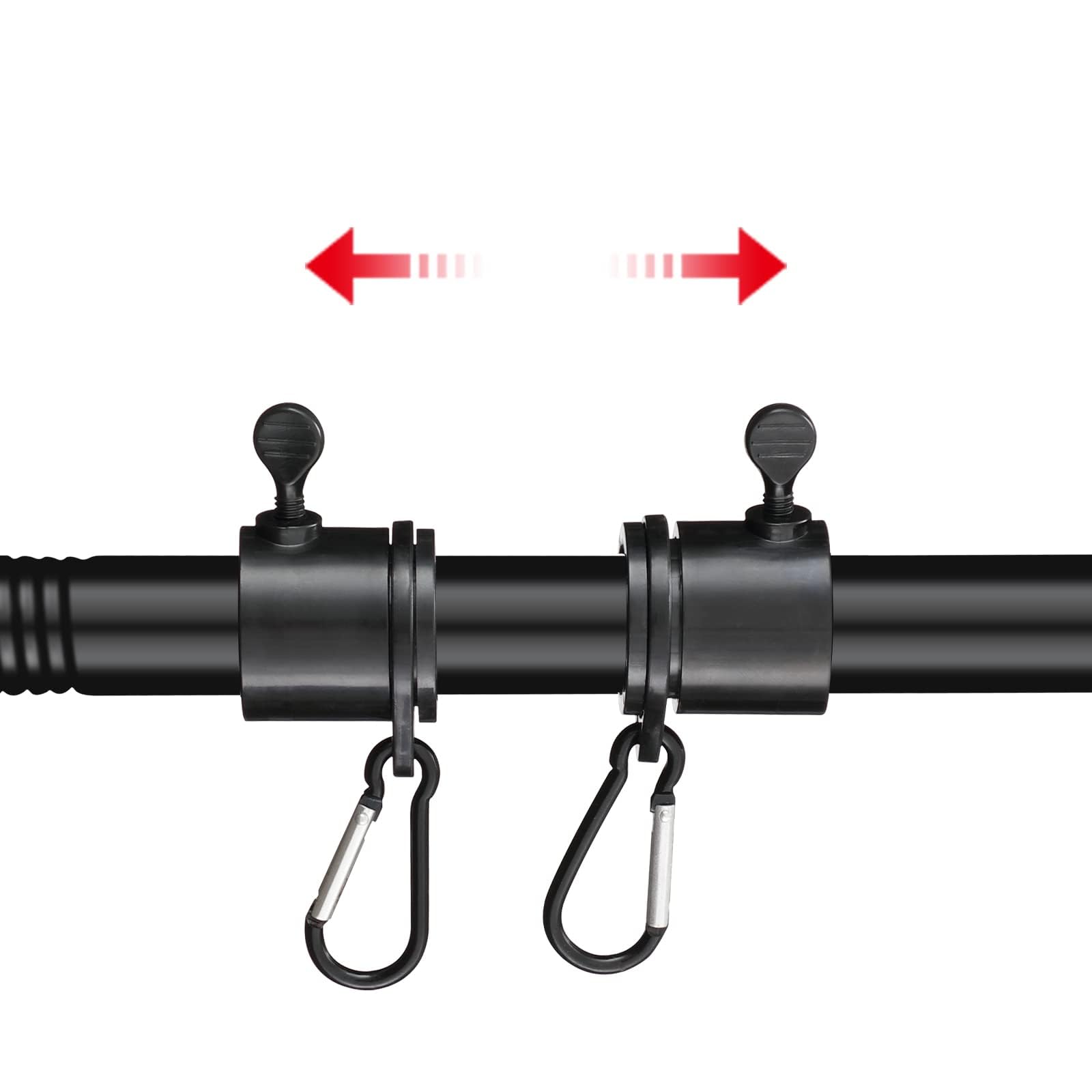 Barcetine safety buckle enables quick, secure mounting on a 1-inch pole outdoors.