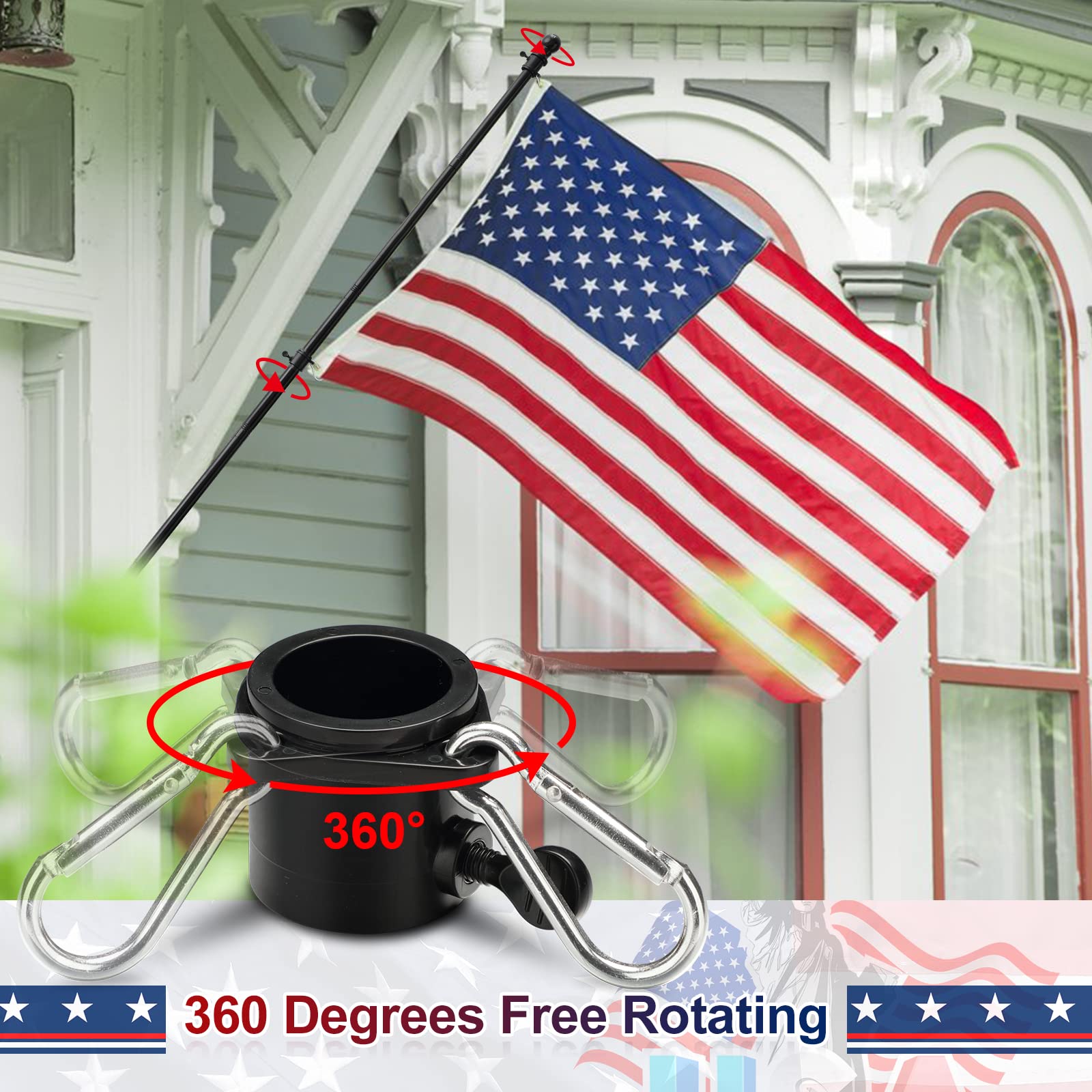 Barcetine stainless steel flag pole 1 inch diameter for rugged outdoor use.
