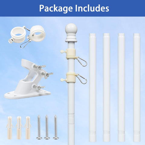 Barcetine sturdy 1in diameter pole withstands all-weather outdoor use