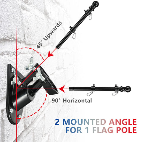 Barcetine two-position bracket enables horizontal display.