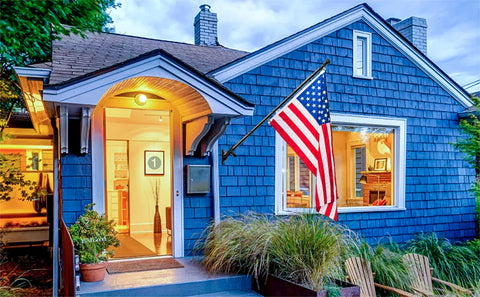Barcetine weather-resistant flag pole designed for outdoors.