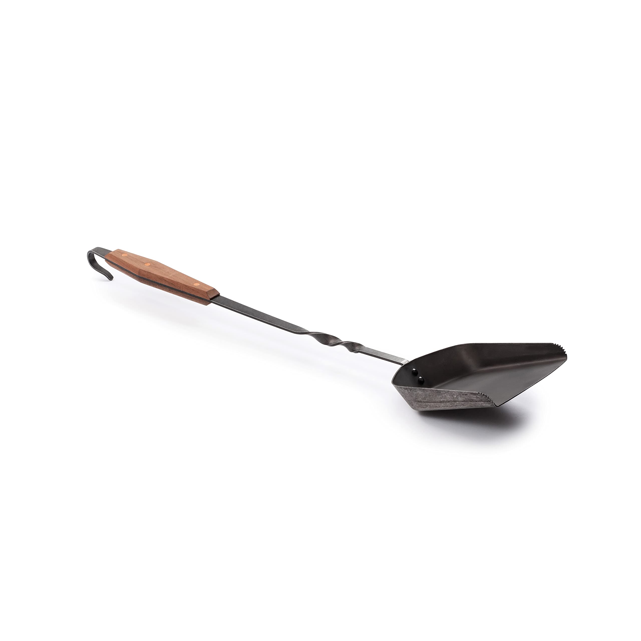 Barebones Cowboy Grill Coal Shovel blade focused on precise coal transfer for even heat