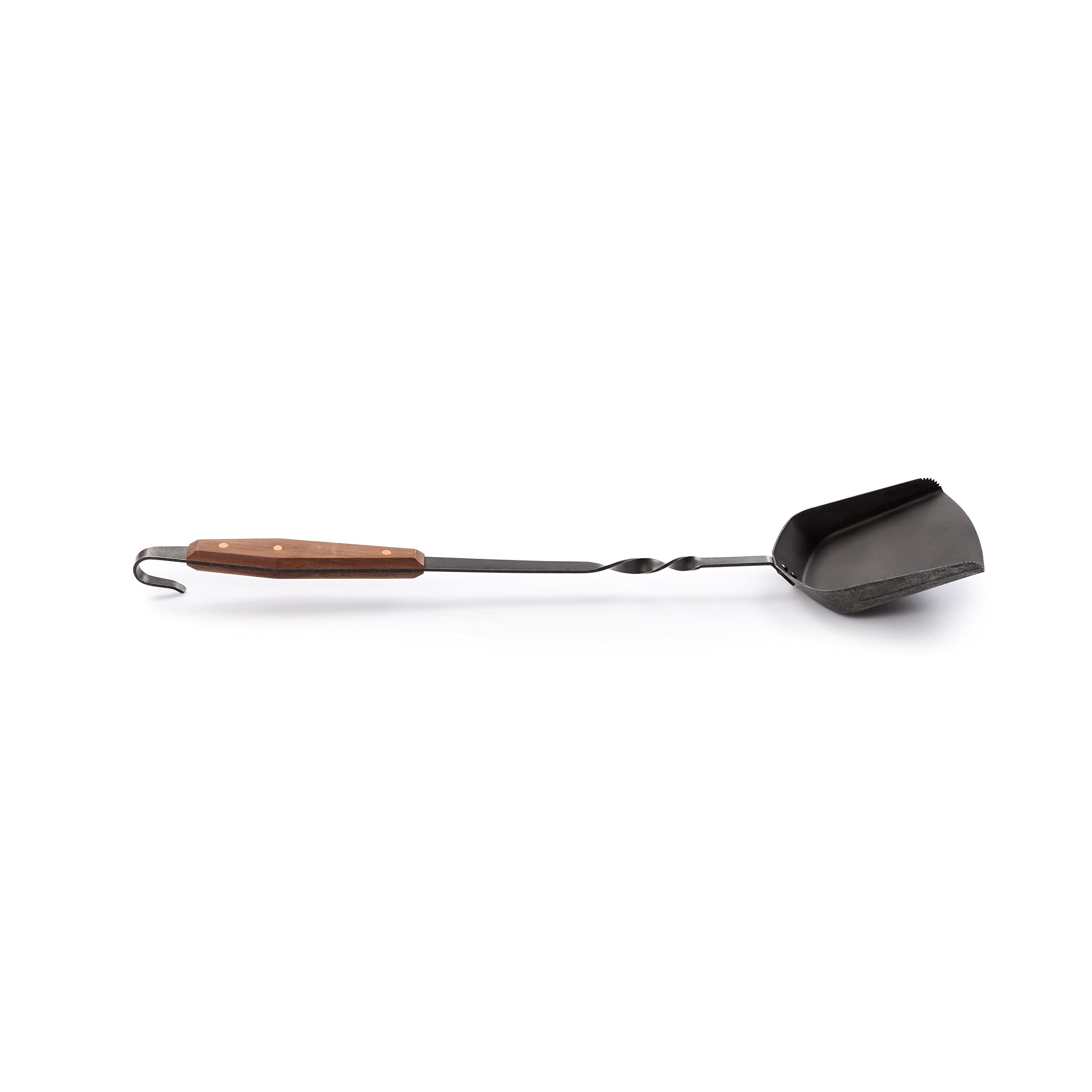 Barebones Cowboy Grill Coal Shovel with handle showing cool, comfortable grip