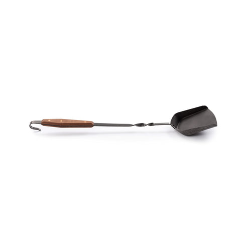 Barebones Cowboy Grill Coal Shovel with handle showing cool, comfortable grip