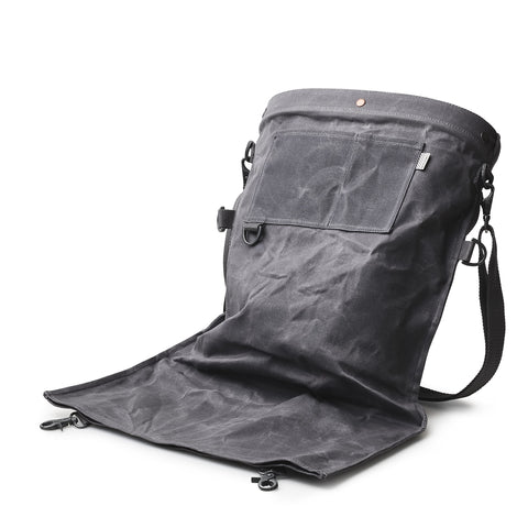 Barebones Harvesting Bag with convertible straps for versatile outdoor carry styles.
