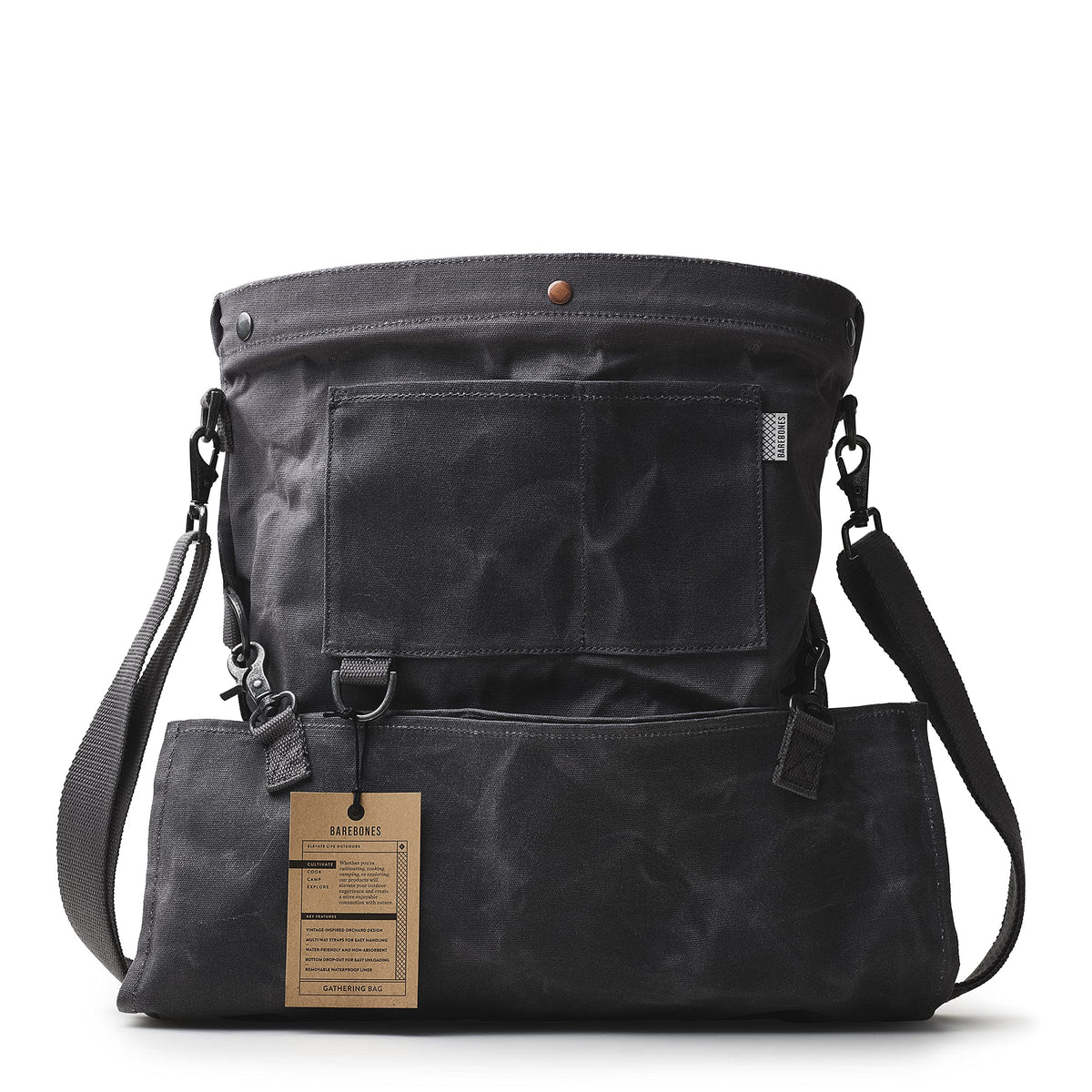 Barebones Harvesting Bag with durable canvas for rugged outdoor use.