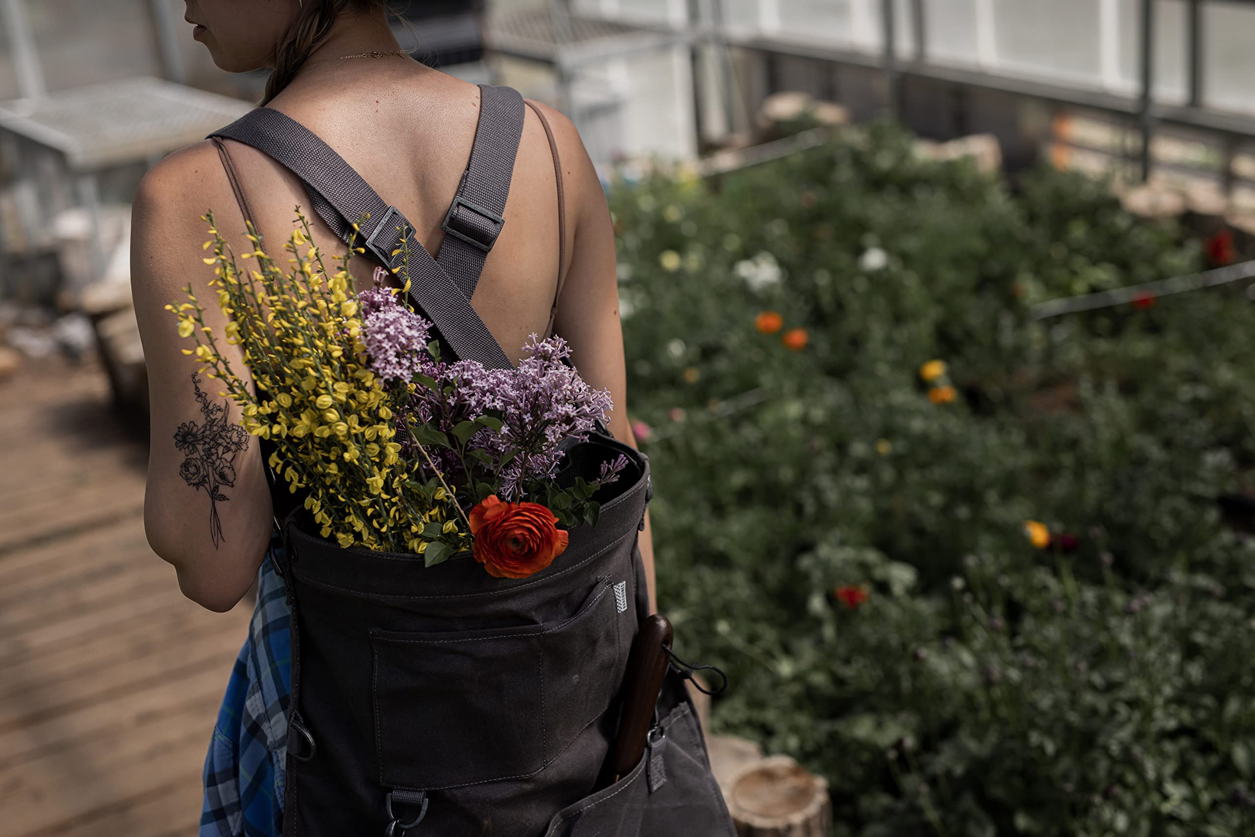 Barebones Harvesting Bag with spacious interior for fruits and greens on hikes.