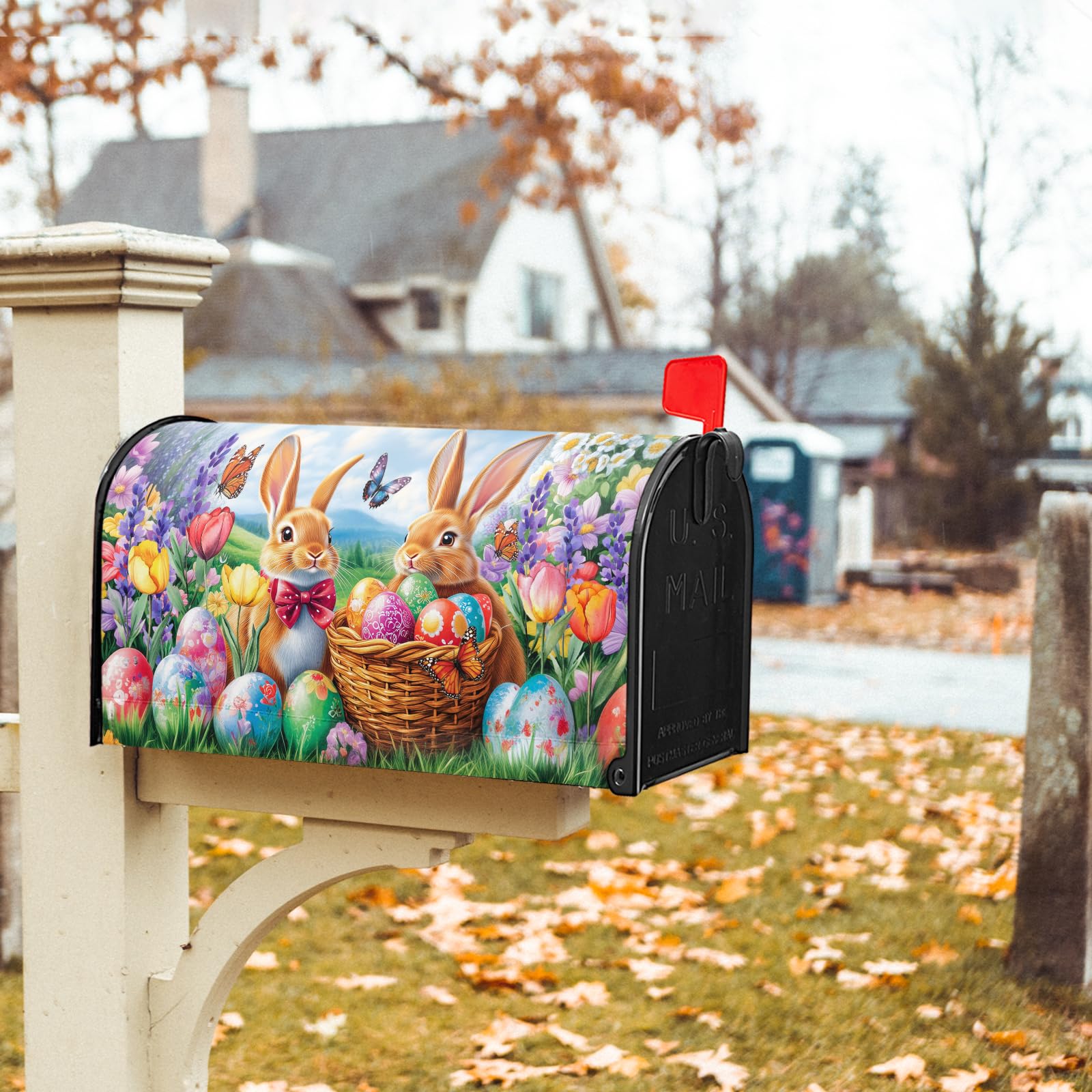 Barneova outdoor mailbox wrap protects the mailbox from sun and moisture.