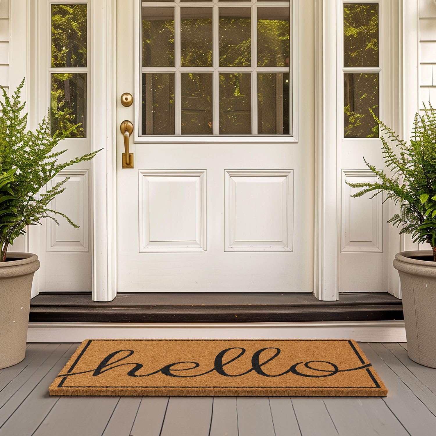 Barnyard Designs 36x24 inch size fits most front doors, accommodating two people