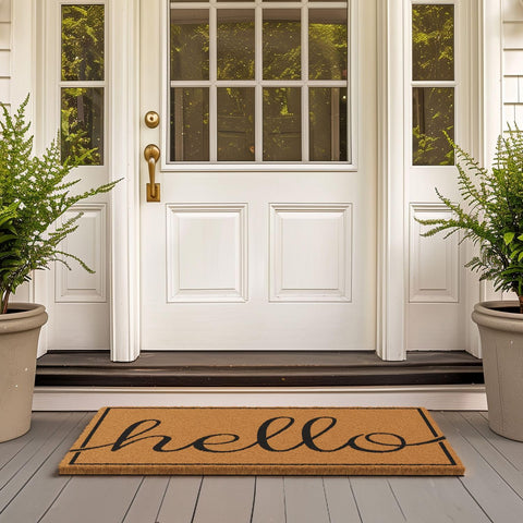 Barnyard Designs 36x24 inch size fits most front doors, accommodating two people