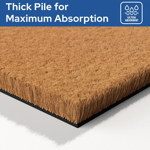 Barnyard Designs minimalist plain brown mat blends with any decor.