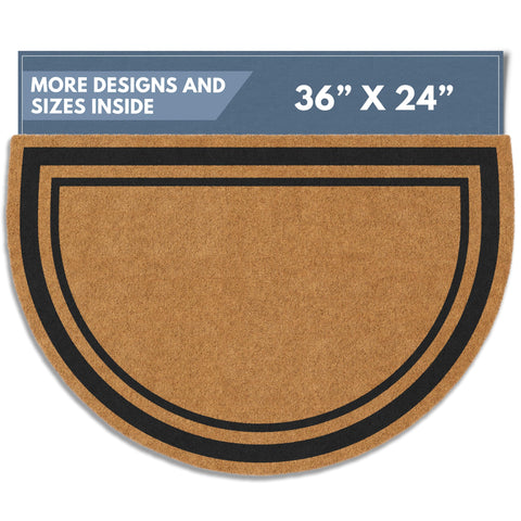 Barnyard Designs coco coir doormat full view for indoor or outdoor entry