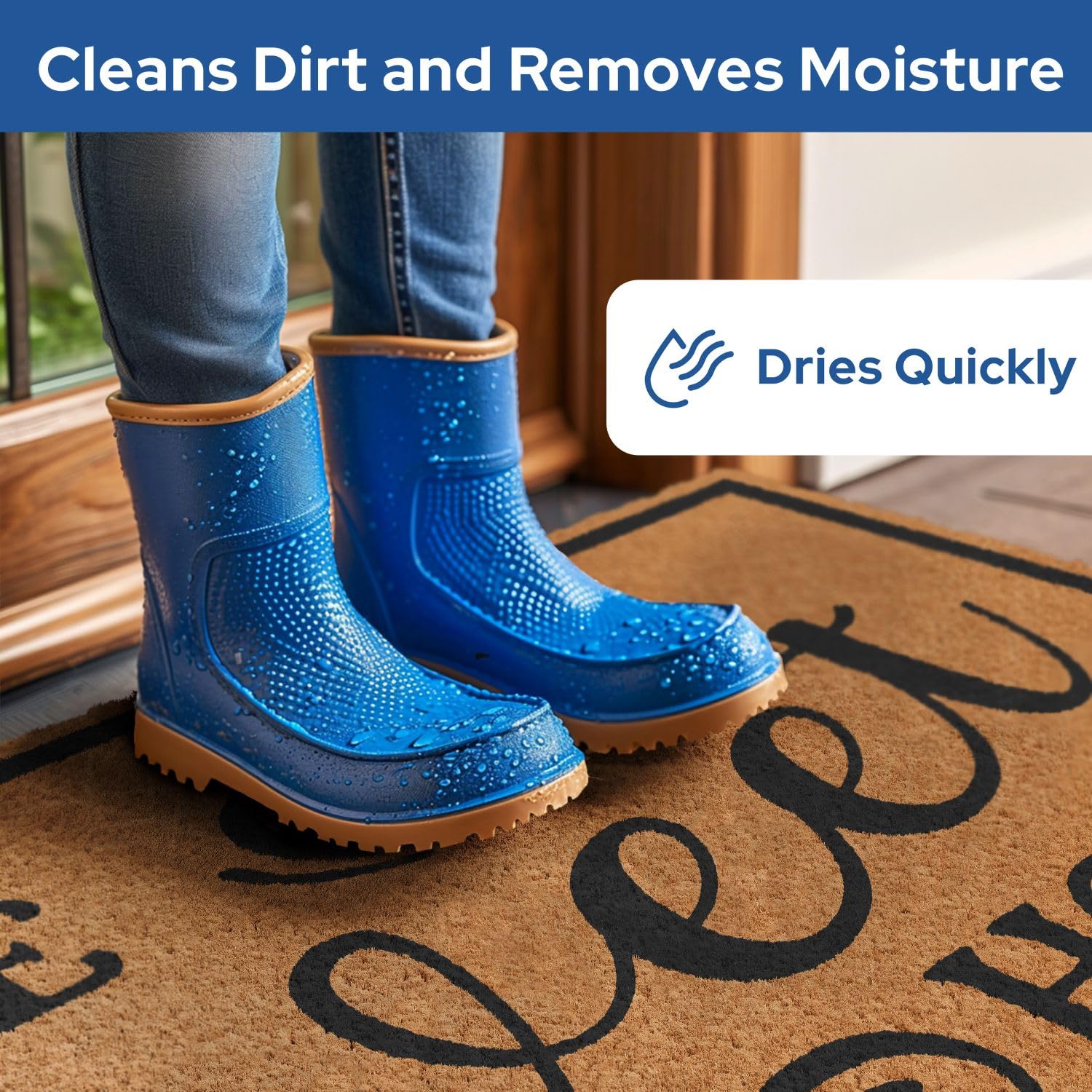 Barnyard Designs coconut coir fibers emphasize natural material and long-lasting performance.