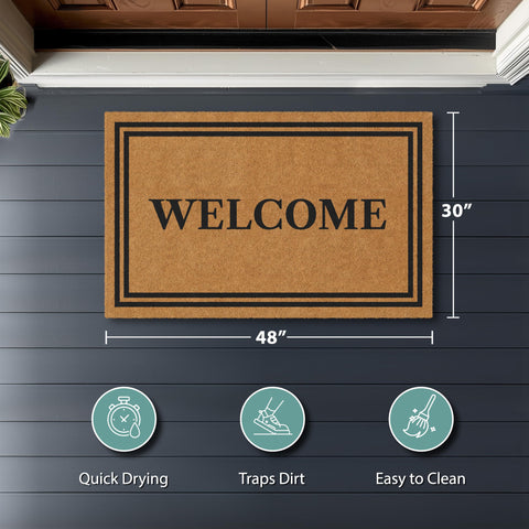 Barnyard Designs protected entryway mat for covered verandas and entryways.