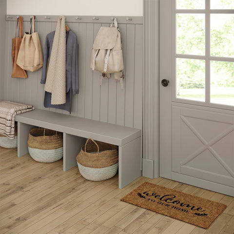 Barnyard Designs dirt-trap detail helps keep entry clean.
