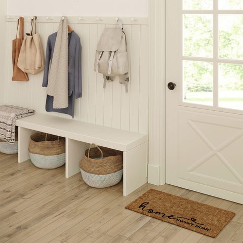 Barnyard Designs doormat traps dirt, helping keep entry clean with daily use