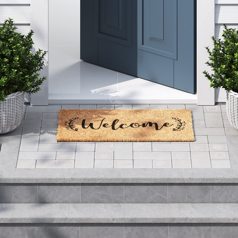 Barnyard Designs dirt-trapping mat keeps doorstep tidy and debris-free.