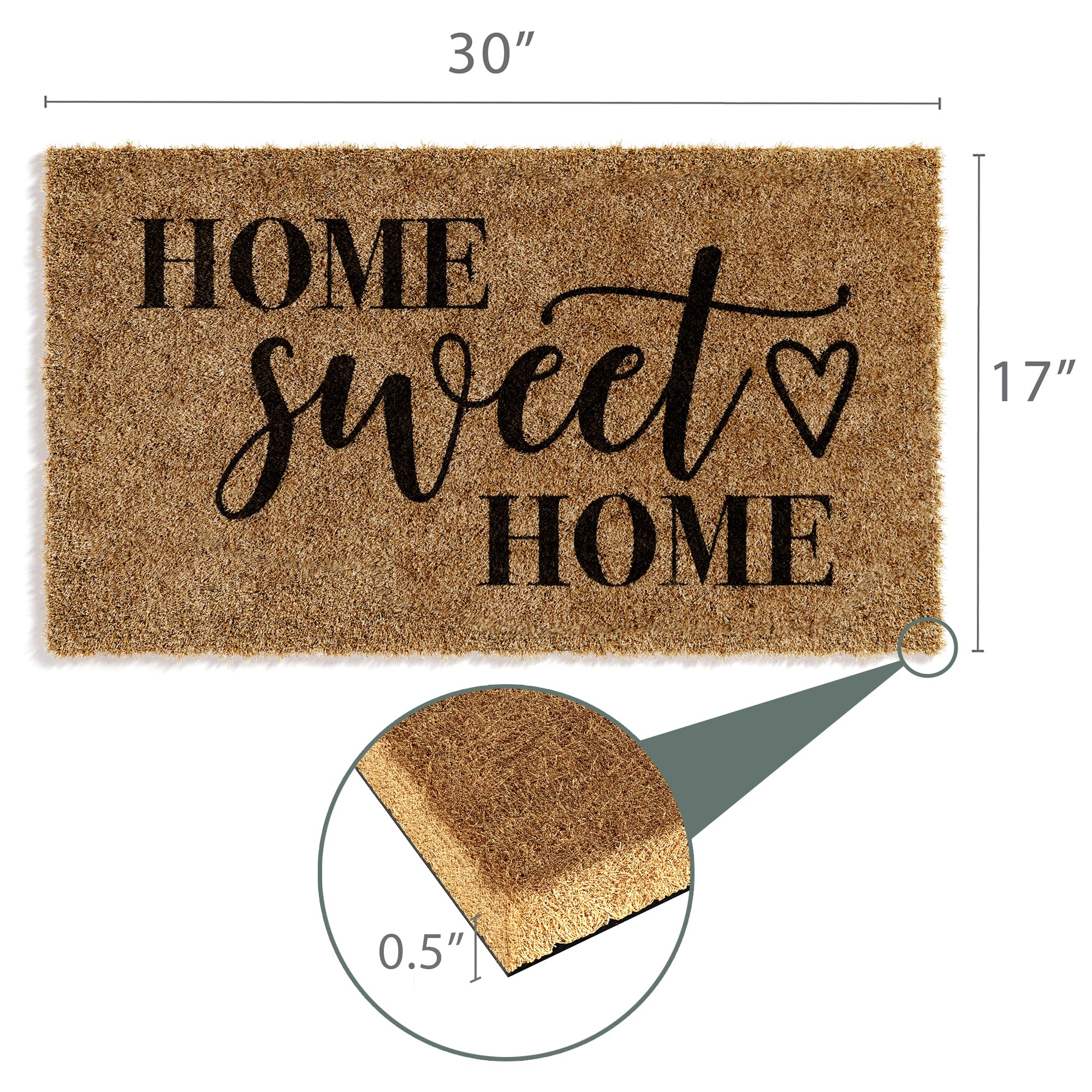 Barnyard Designs doormat brown color adds timeless warmth to outdoor entrances.