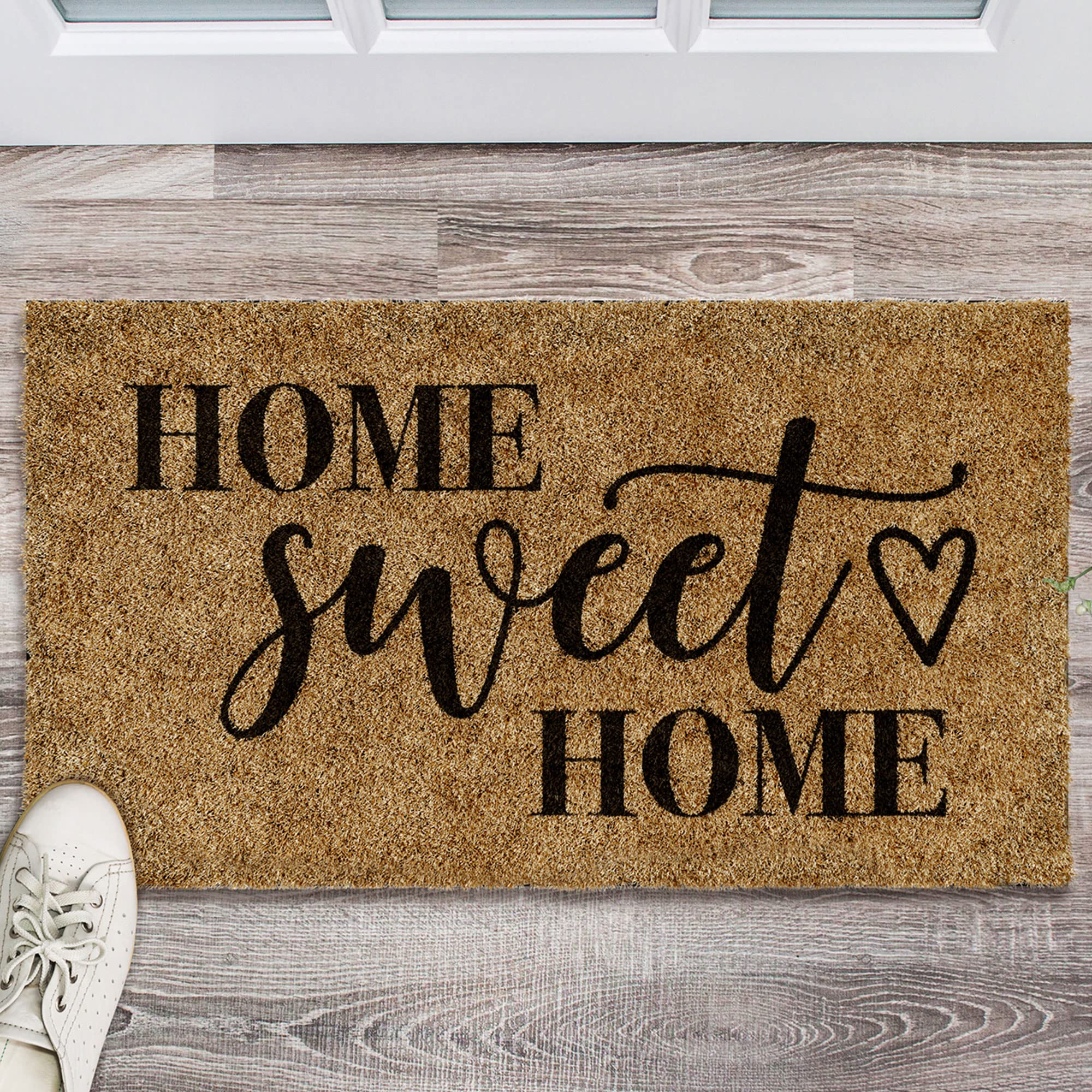 Barnyard Designs front door doormat, large size for easy greeting and spacious entry.
