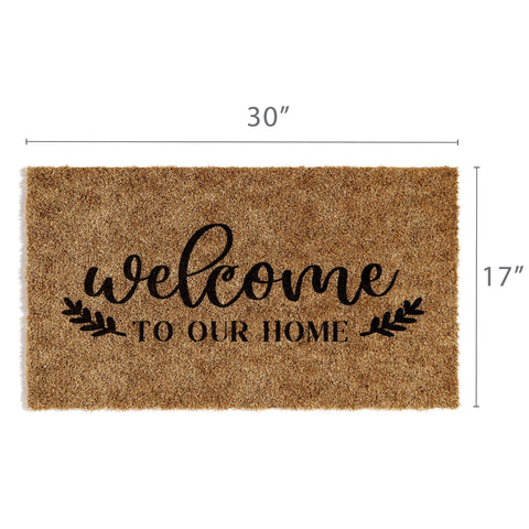 Barnyard Designs doormat non-slip back keeps outdoor mats in place.