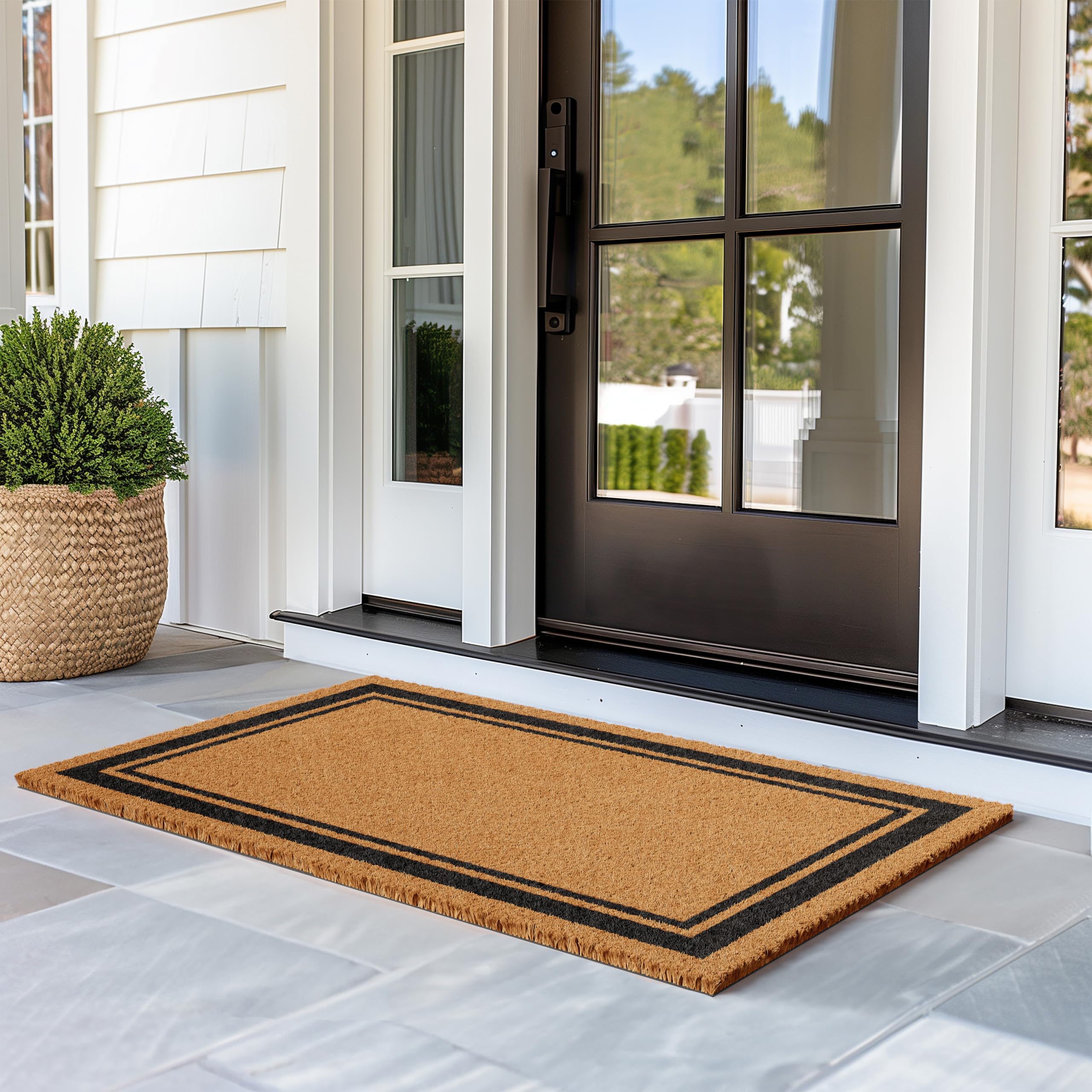 Barnyard Designs heavy-duty non-slip backing keeps the mat securely in place.
