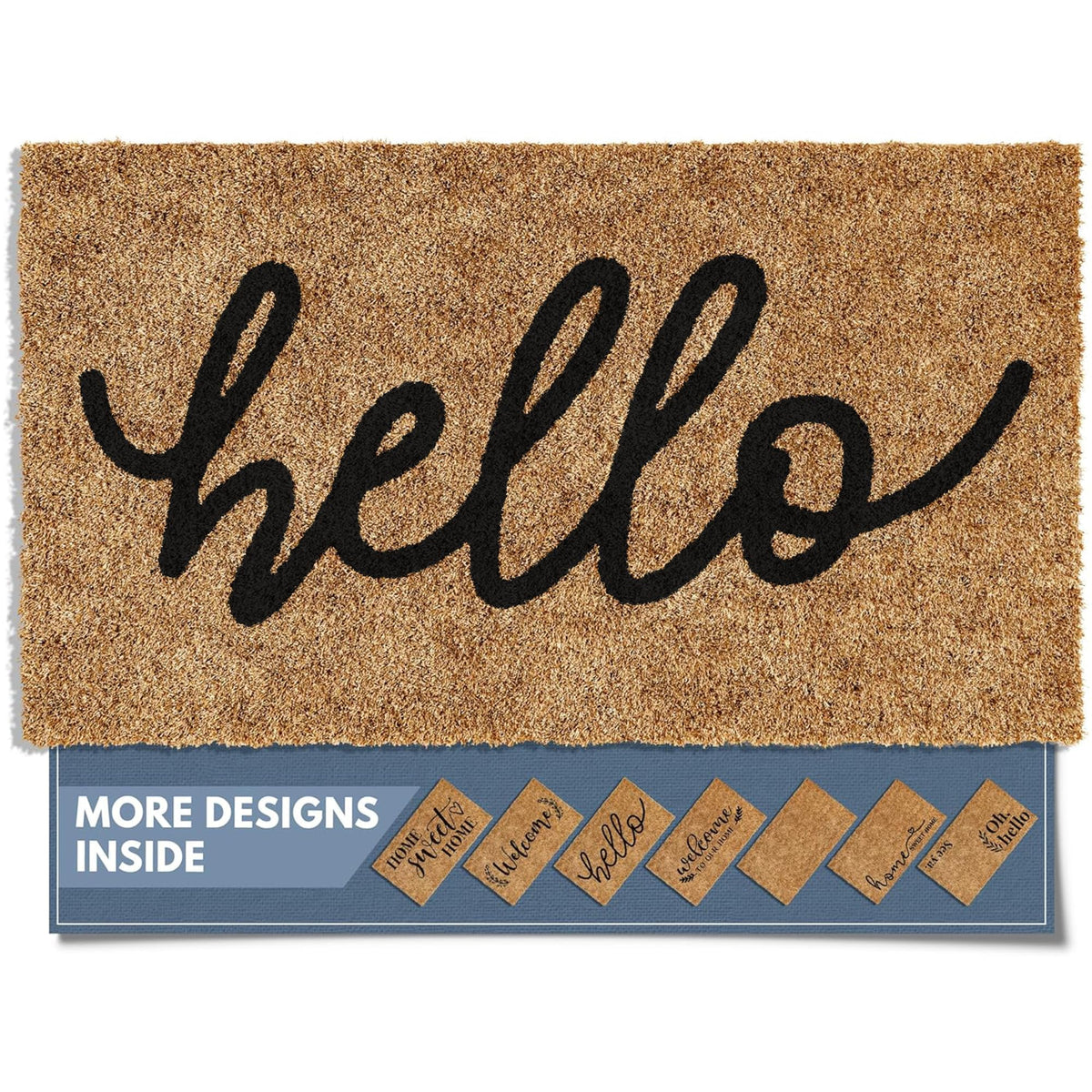 Barnyard Designs Hello doormat front door 30x17; ideal for outdoor entryways.