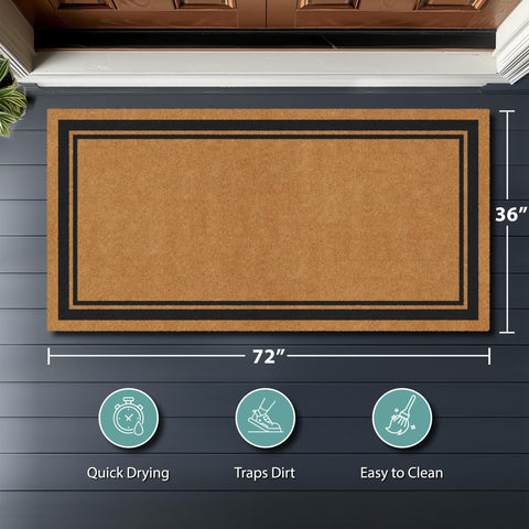 Barnyard Designs indoor/outdoor mat helps keep interiors cleaner.