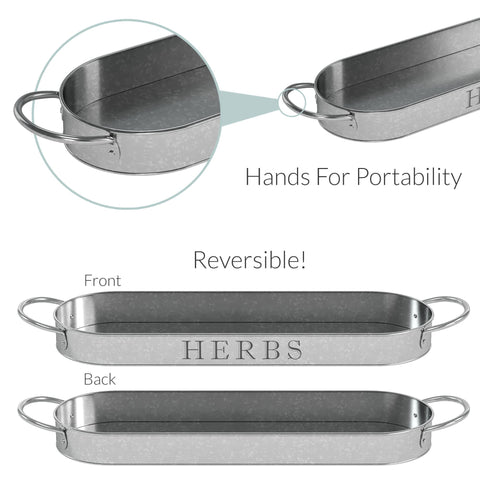 Barnyard Designs kitchen counter herb planter for easy access.