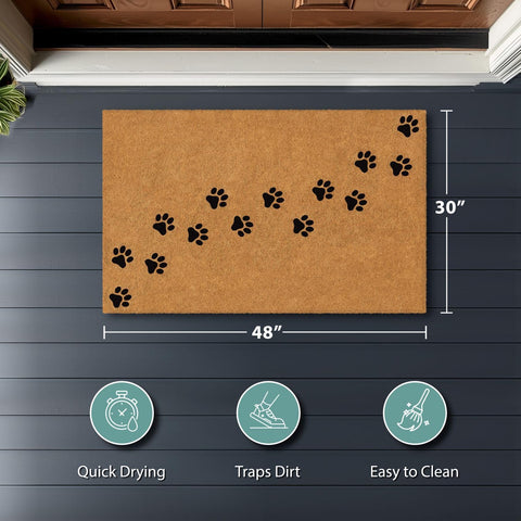 Barnyard Designs 30x48 mat fits large entryways and two-person entrances.