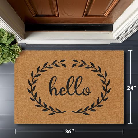 Barnyard Designs large mat lets two people stand at the door.